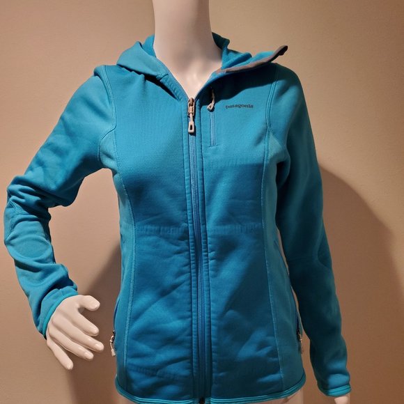 Patagonia | Tops | Patagonia Piton Hybrid Hoody Full Zip Sweatshirt Teal Xs  | Poshmark